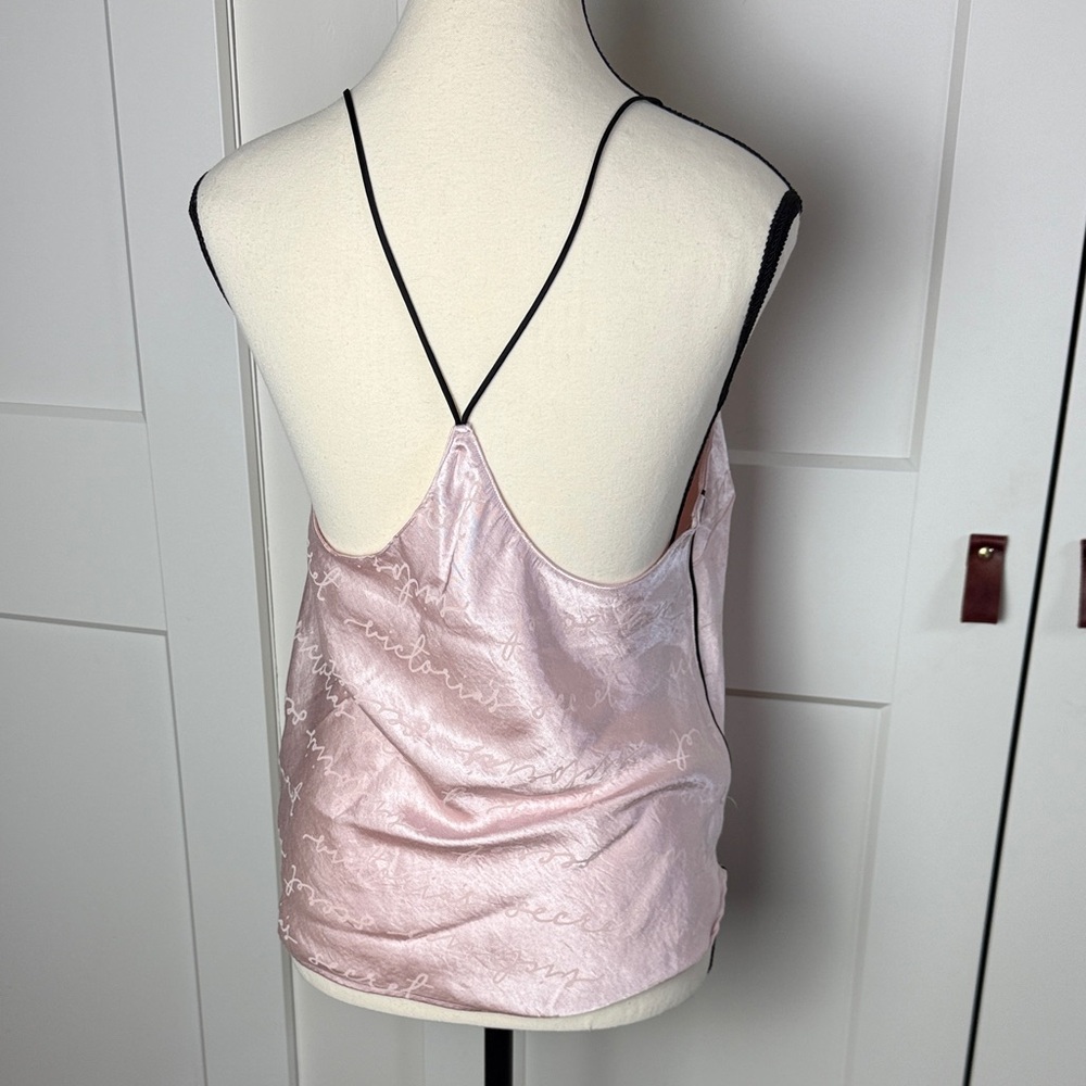 Victoria Secret Y2K baddie Pink Satin Cami racerback tank Large